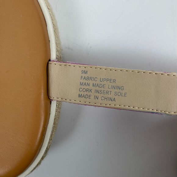 New Gianni Bini Rainbow Studded Platform Espadrille Sandals Ankle Straps Size 9M - Picture 6 of 14